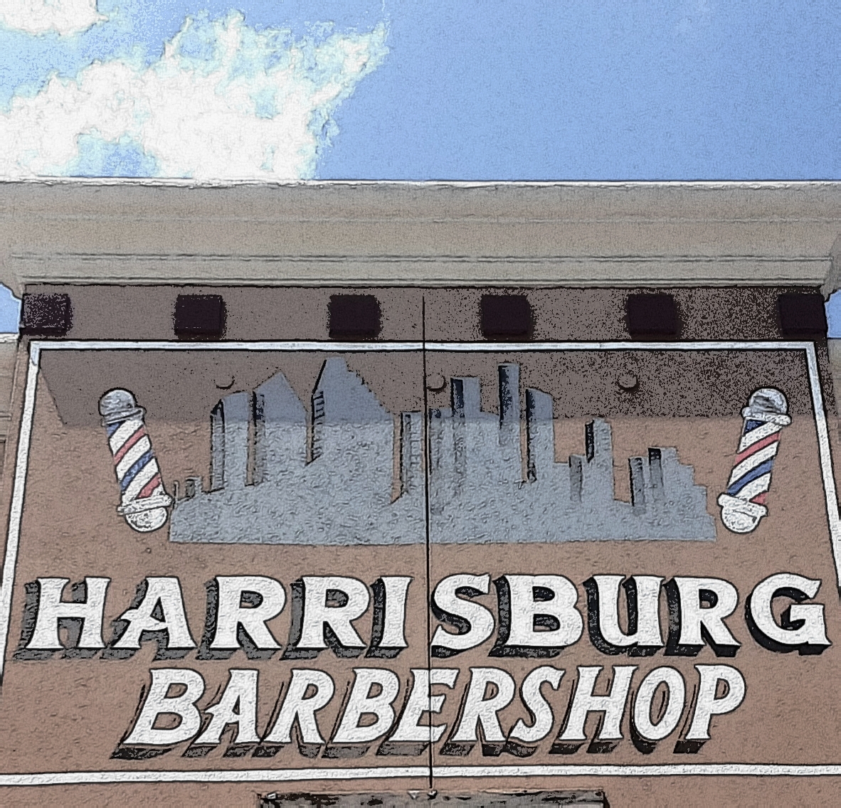 Harrisburg Barbershop — barber at work