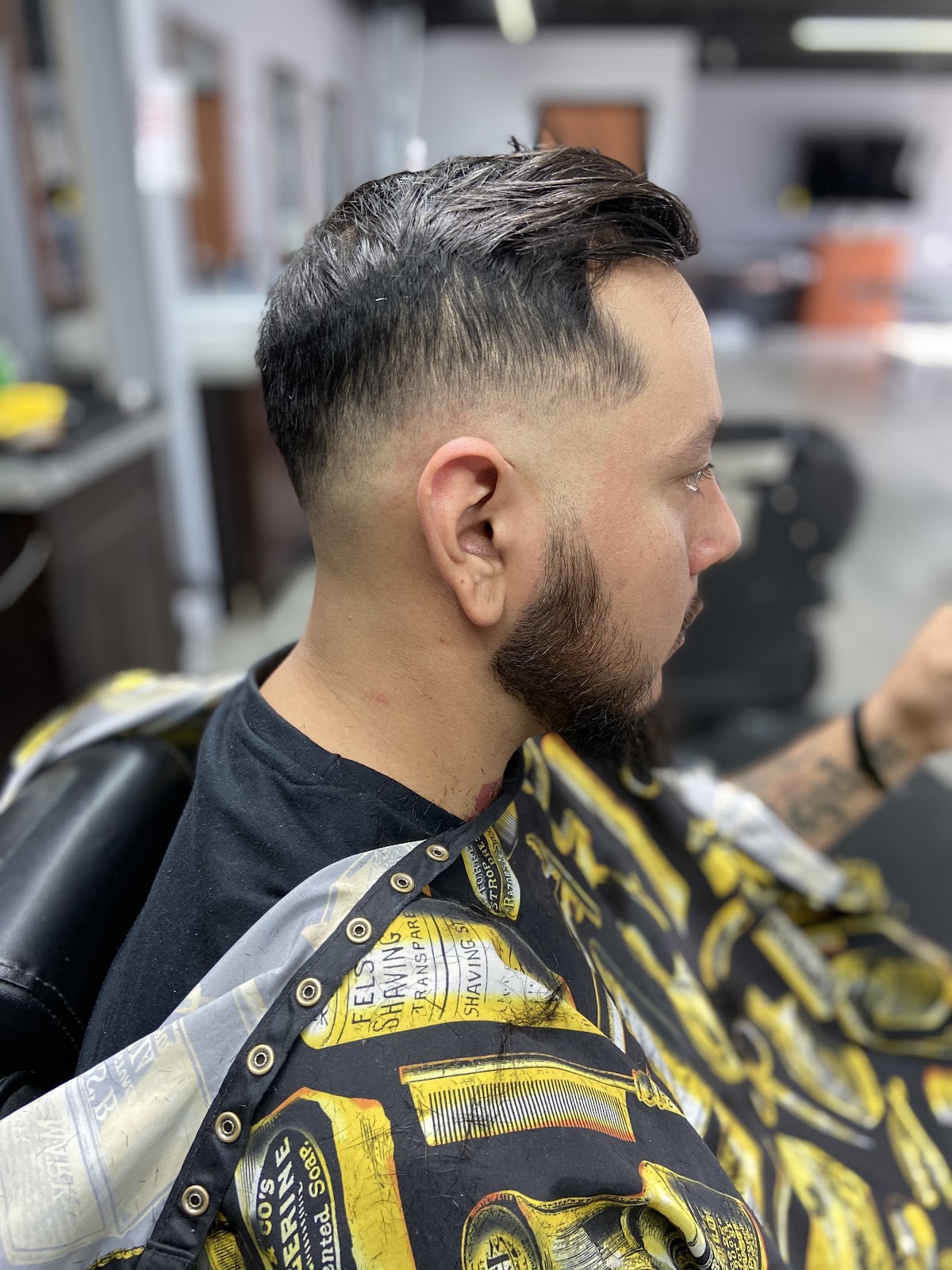 Line up at Harrisburg Barbershop